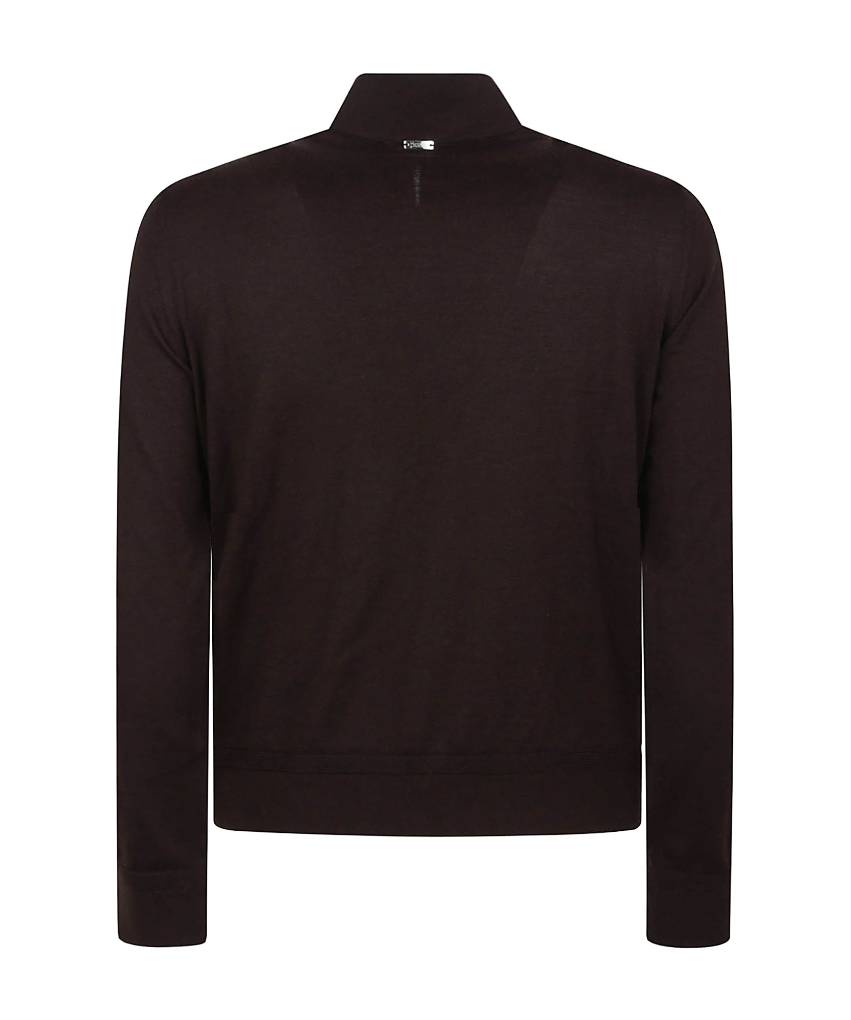 Herno Cotton And Silk Jacket With Light Down Padding In Dark Brown