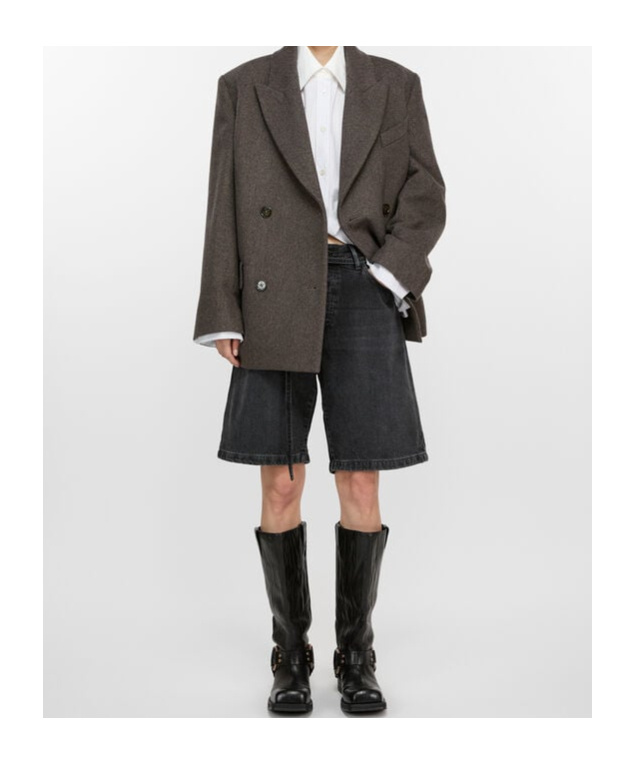 Acne Studios Raw-cut Blazer In Black