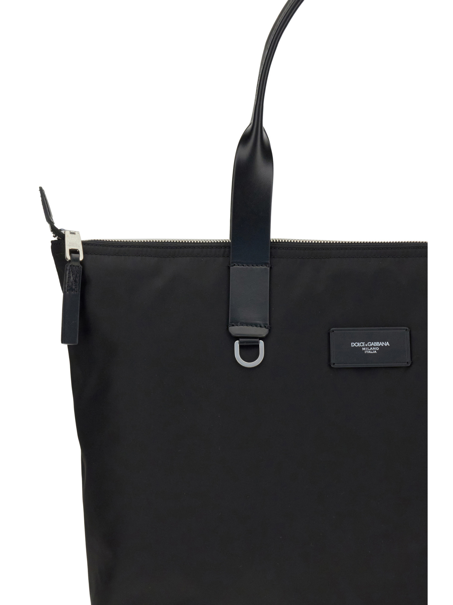 Dolce & Gabbana Logo-plaque Tote Bag In Black