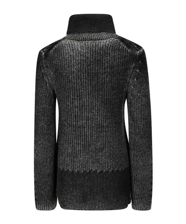 Acne Studios Turtleneck Knitted Sweaters In Black