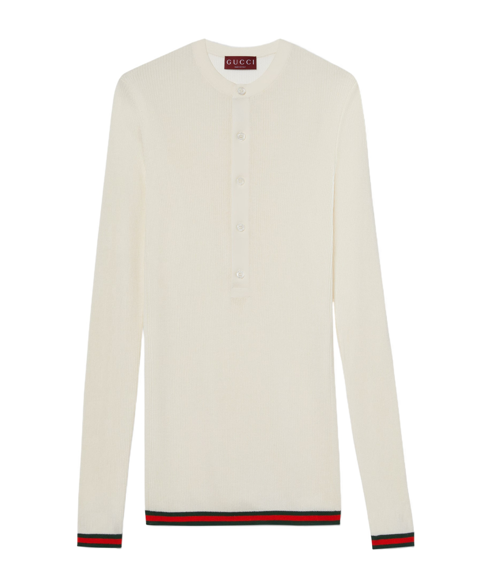 GUCCI SILK RIBBED TOP