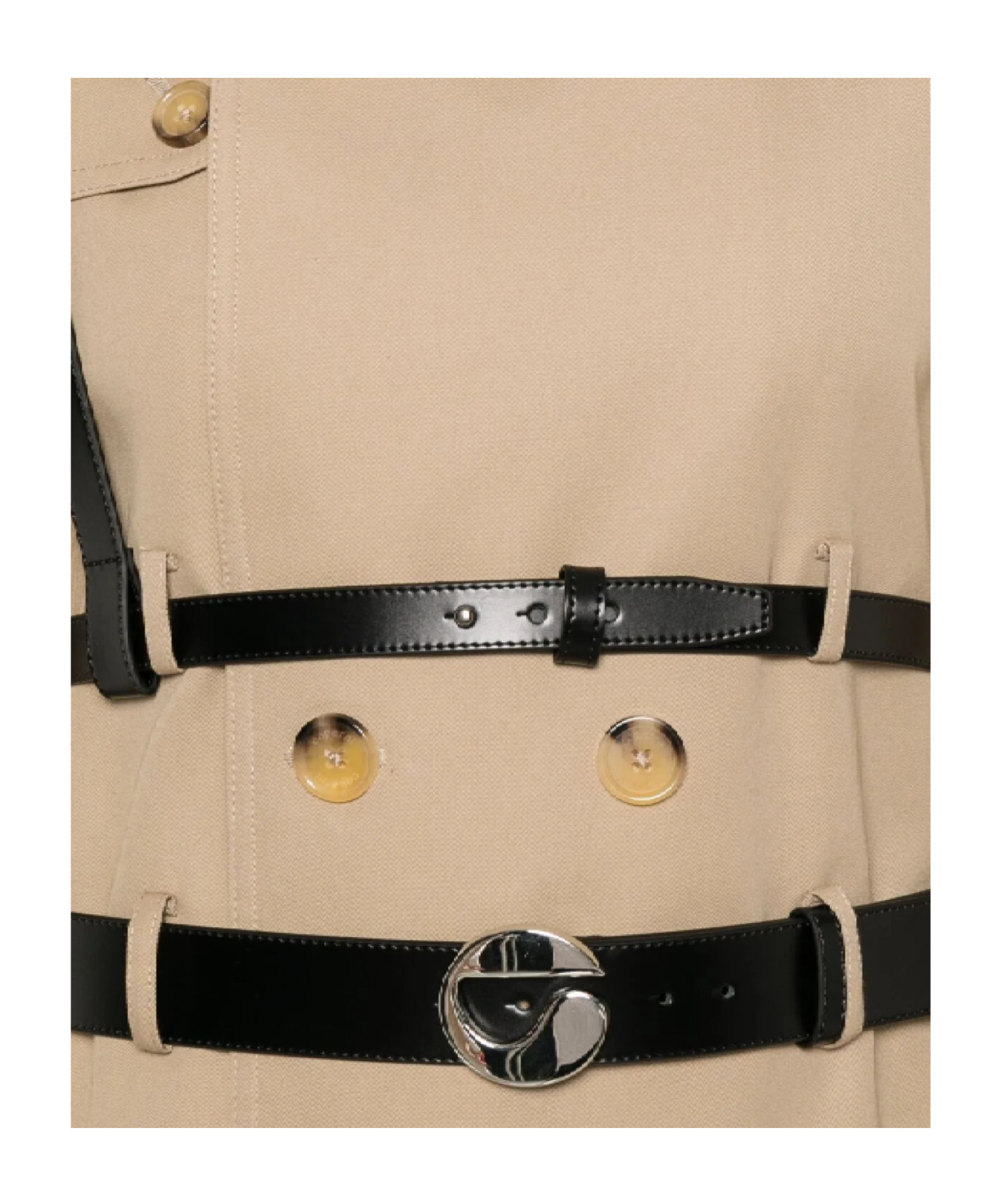 Coperni Multi-strap Long-sleeved Windbreaker In Brown