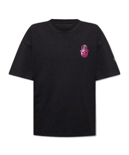 Stand Studio Motif-print Short-sleeve T-shirt In Black