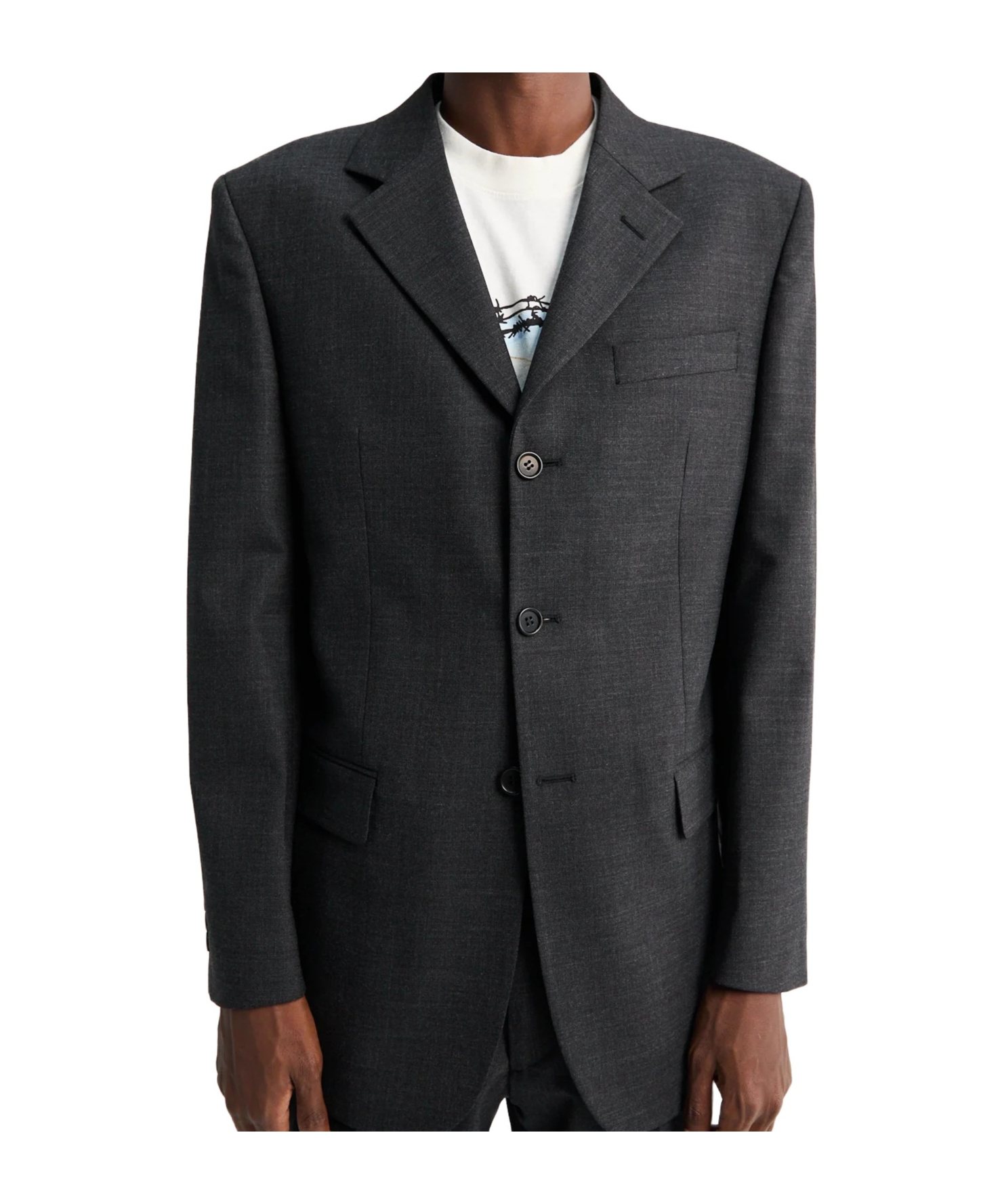 Sunflower Single-breasted Blazer In Gray