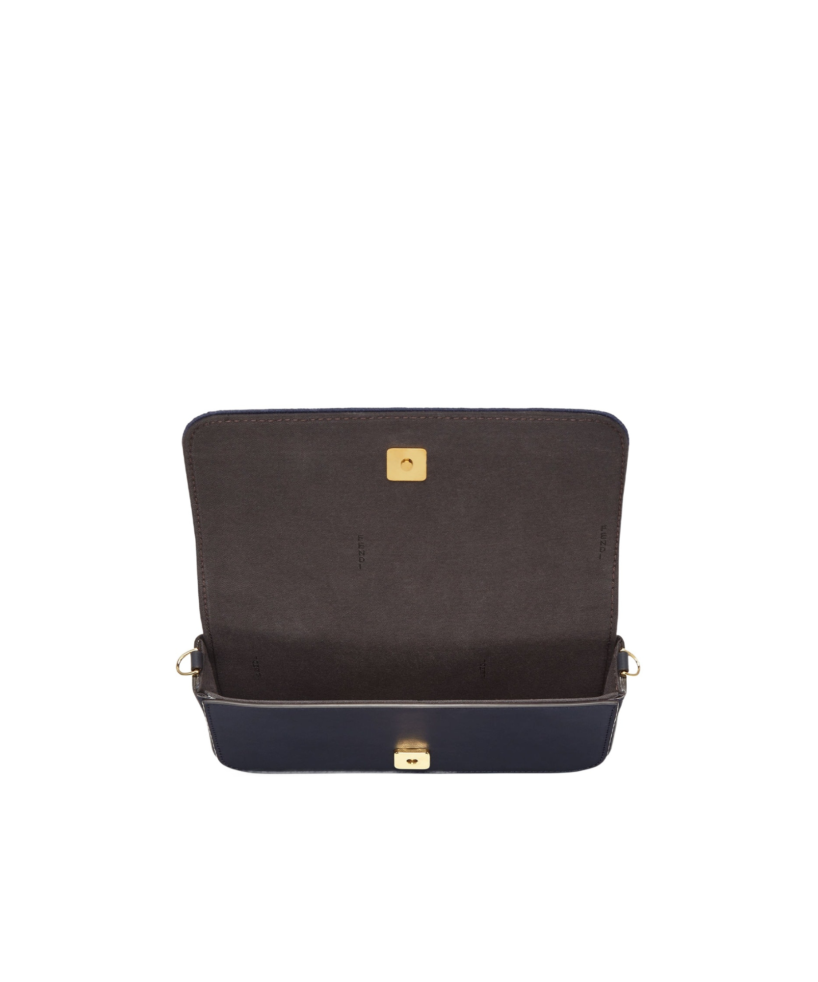 Fendi Dark Blue Ff Chenille Wallet In Gray