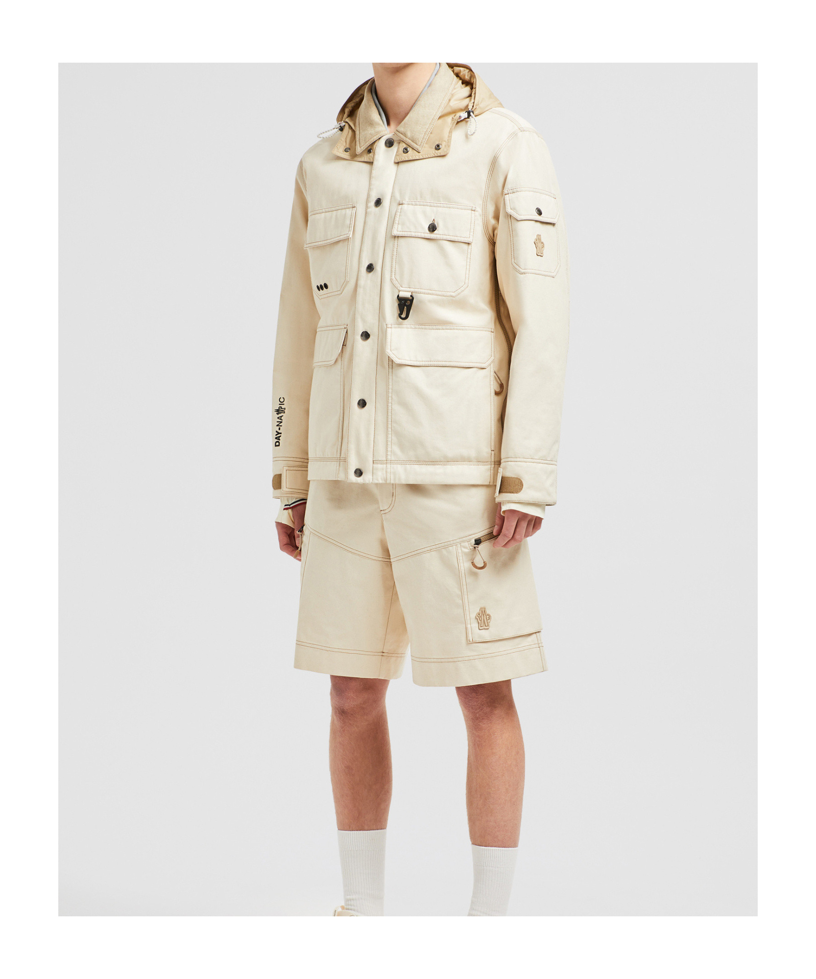 Moncler Doudoune Utilitaire En Coton Kelpius In Nude