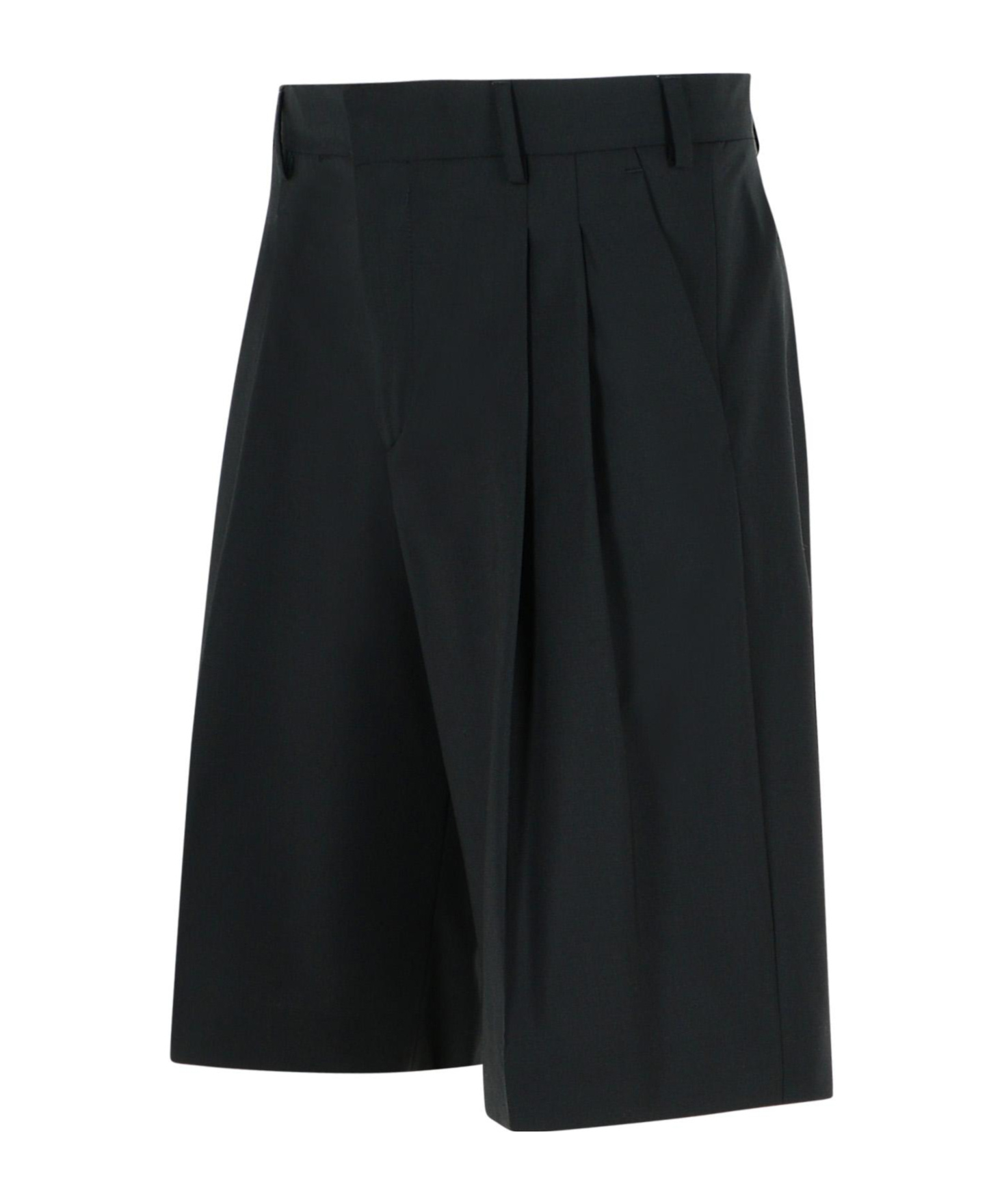 Shop Laneus Wide-leg Shorts In Black