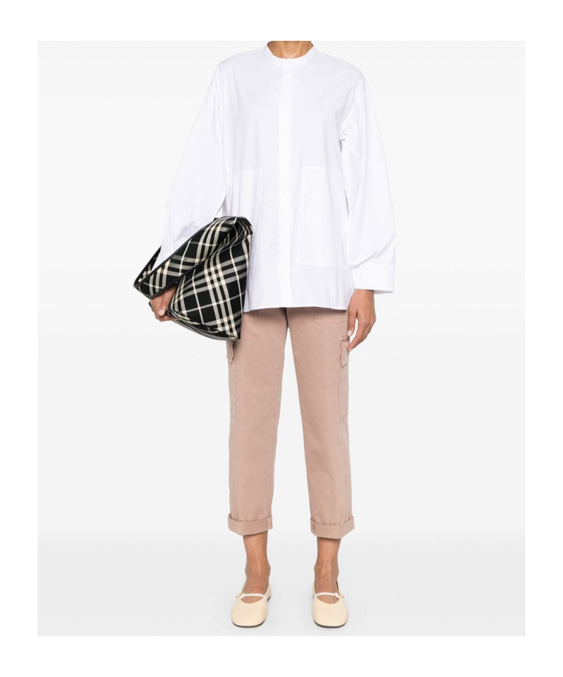 Max Mara Long-sleeved Shirt In White