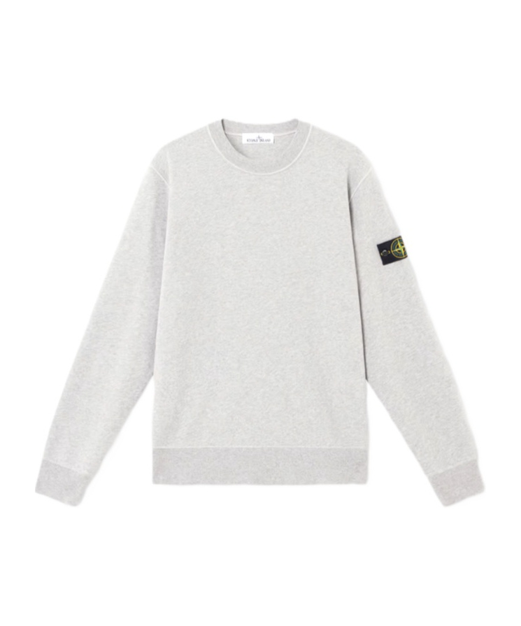 Stone Island Compass Badge Sweatshirt In Gray