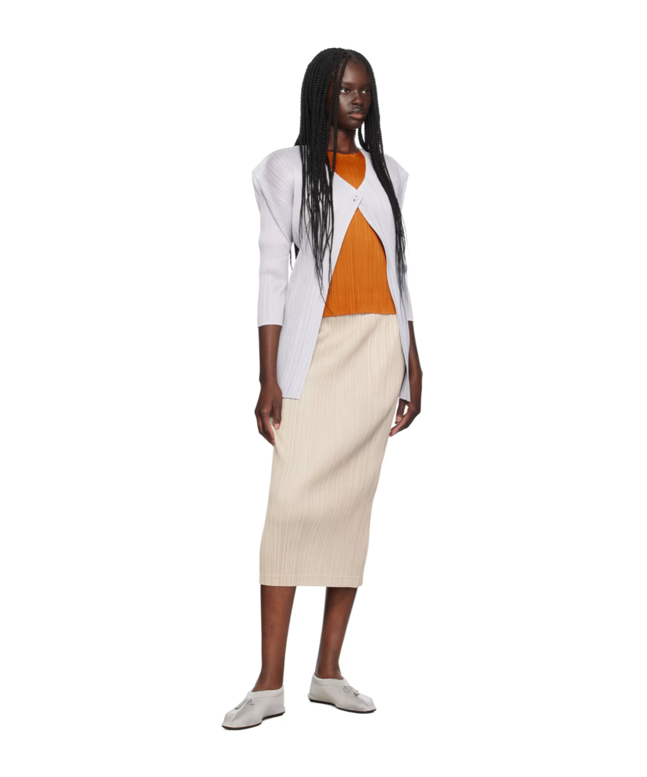 ISSEY MIYAKE MONTHLY COLORS JULY SINGLE-BUTTON SWEATER