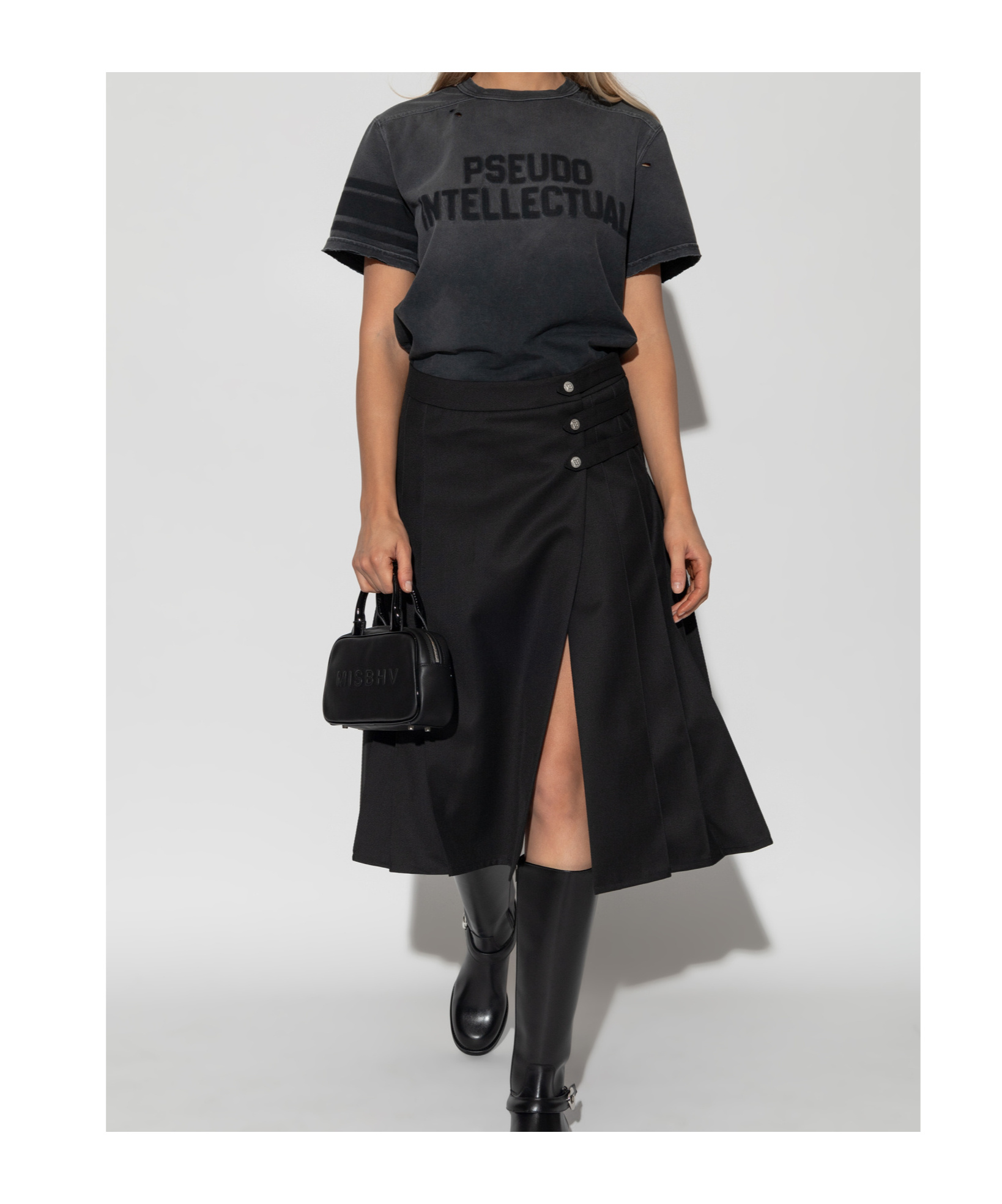Misbhv Pseudo Intellectual T-shirt In Black