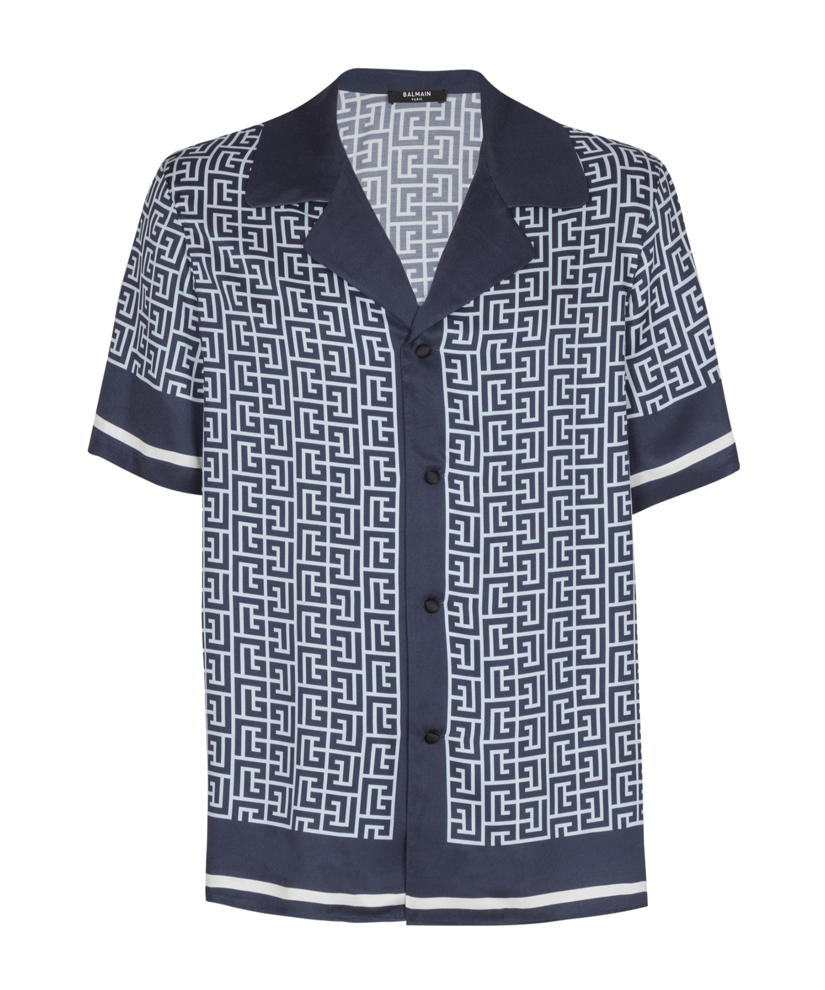 Balmain Monogrammed Pyjama Shirt In Animal Print