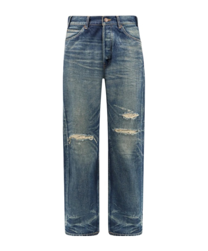 Celine Belt-loop Jeans In Blue