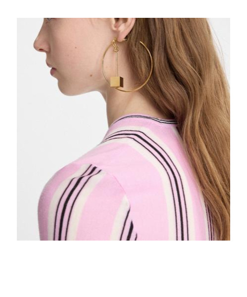 Shop Jacquemus Hoop Earrings In Yellow
