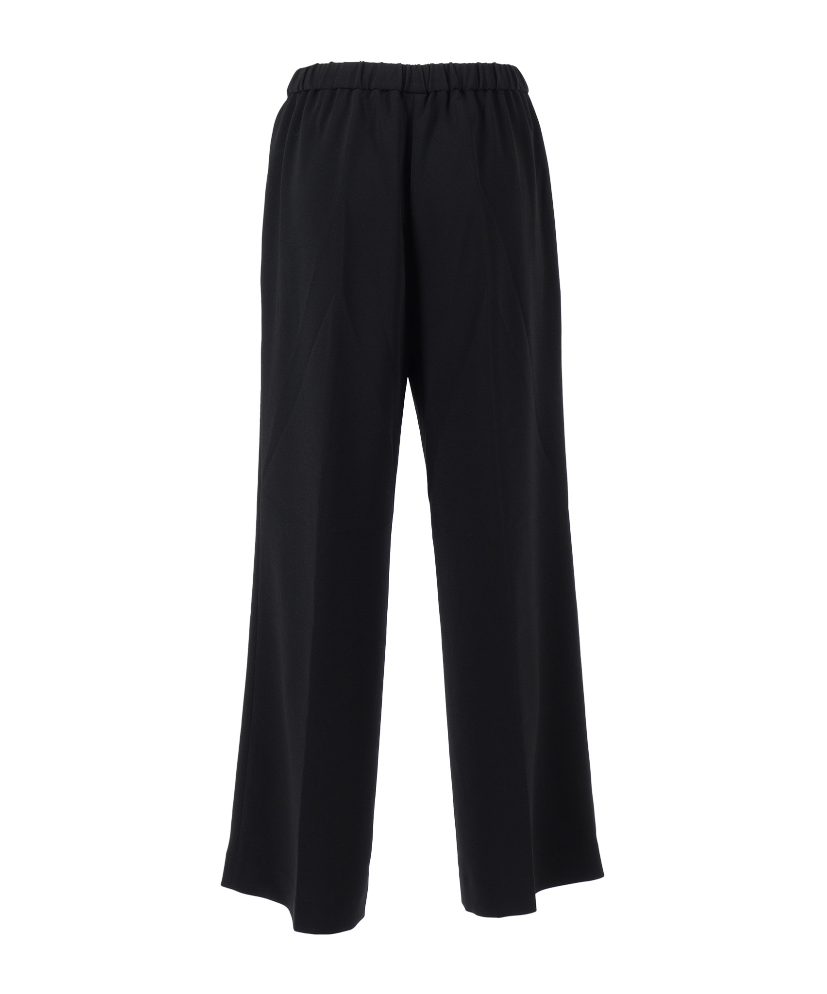 Aspesi Relaxed Fit Wide Leg Wool Pants In Black