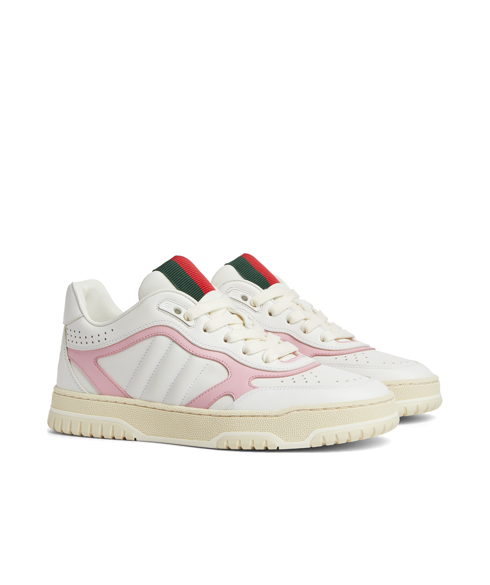 Gucci Women's Re-web Leather Sneakers In White
