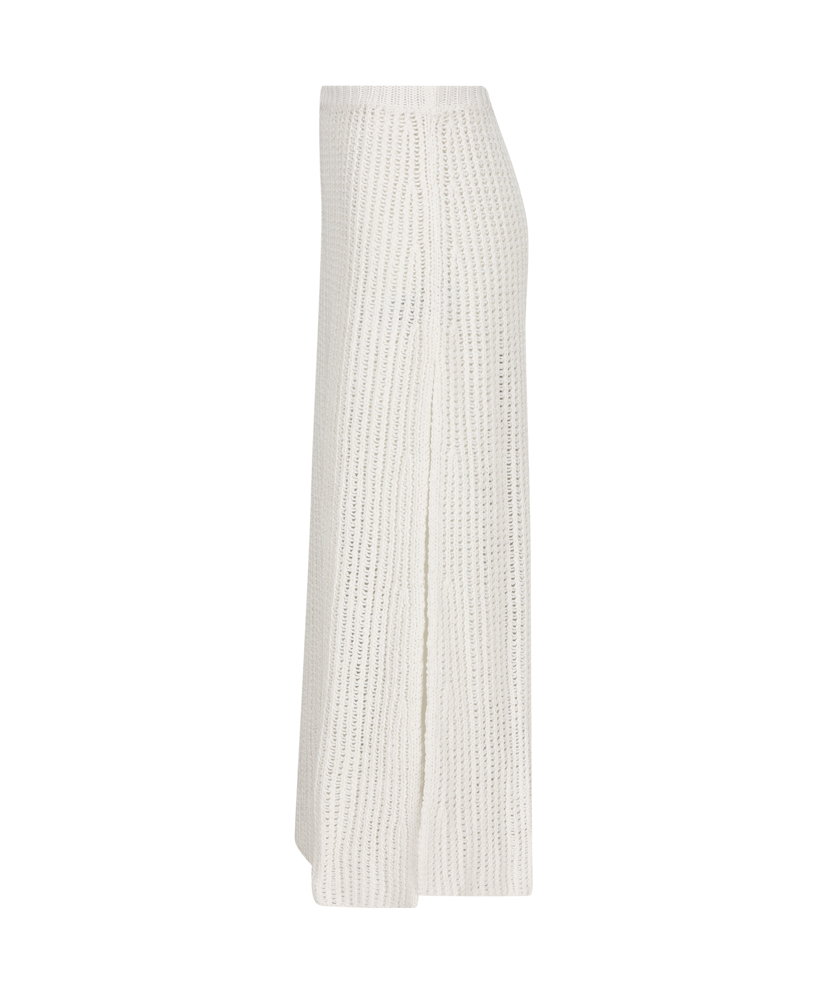 Ferragamo Side-slit Knit Skirt In White