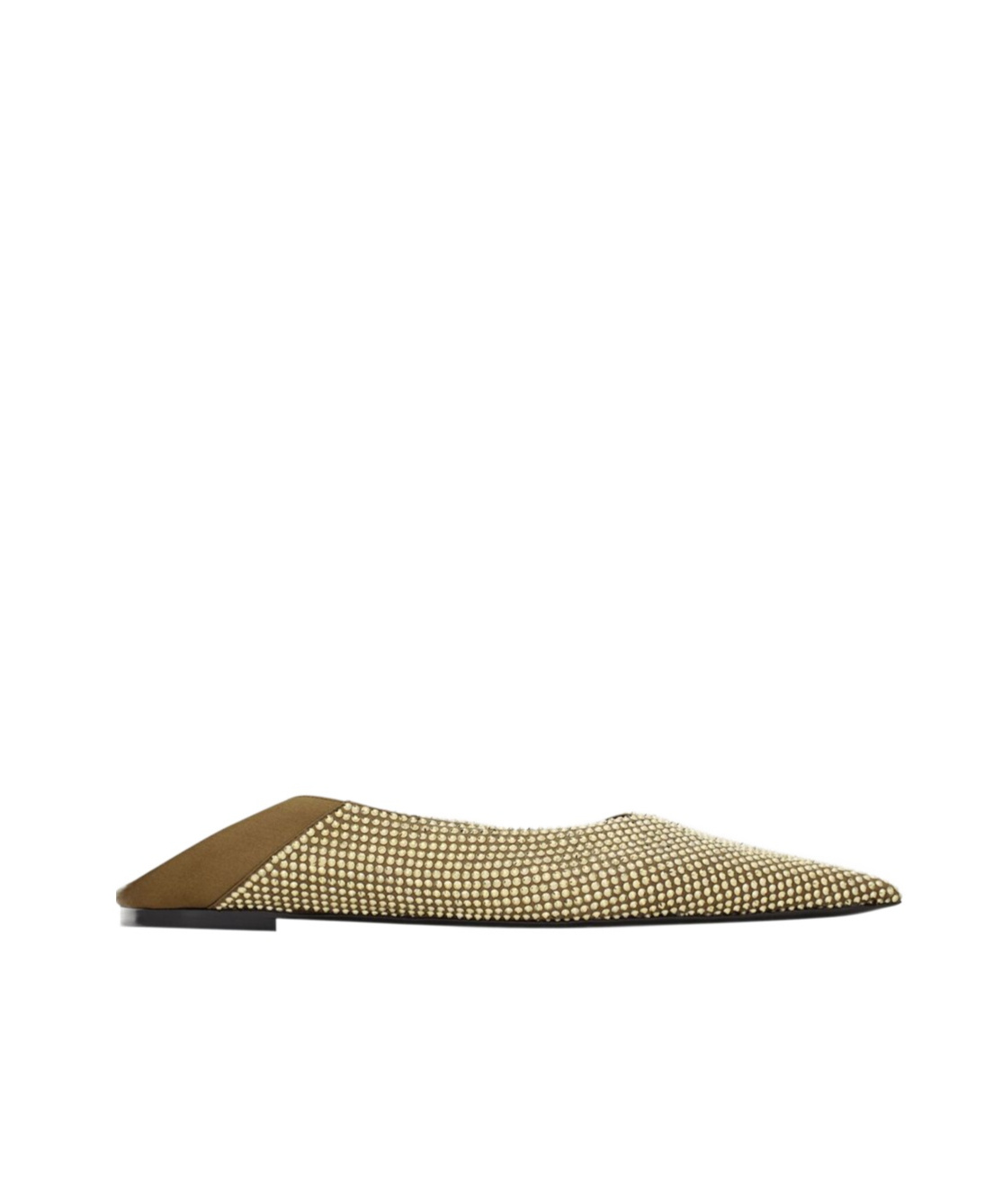 Saint Laurent Nour Slippers In Satin Crepe And Rhinestones In Brown