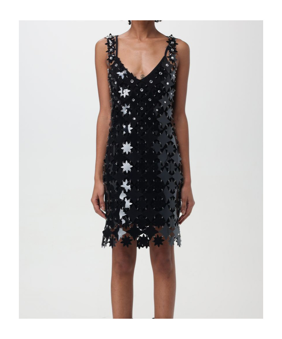 Rabanne Star-embellished Mini Dress In Black