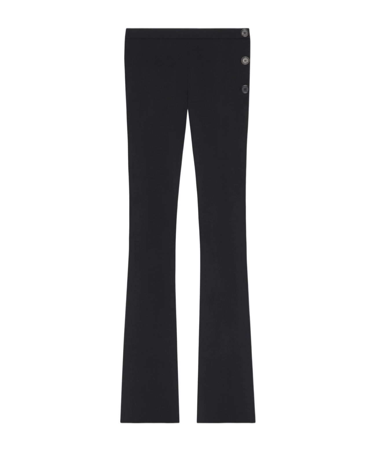 Courrèges Distressed-effect Flared Trousers In Black