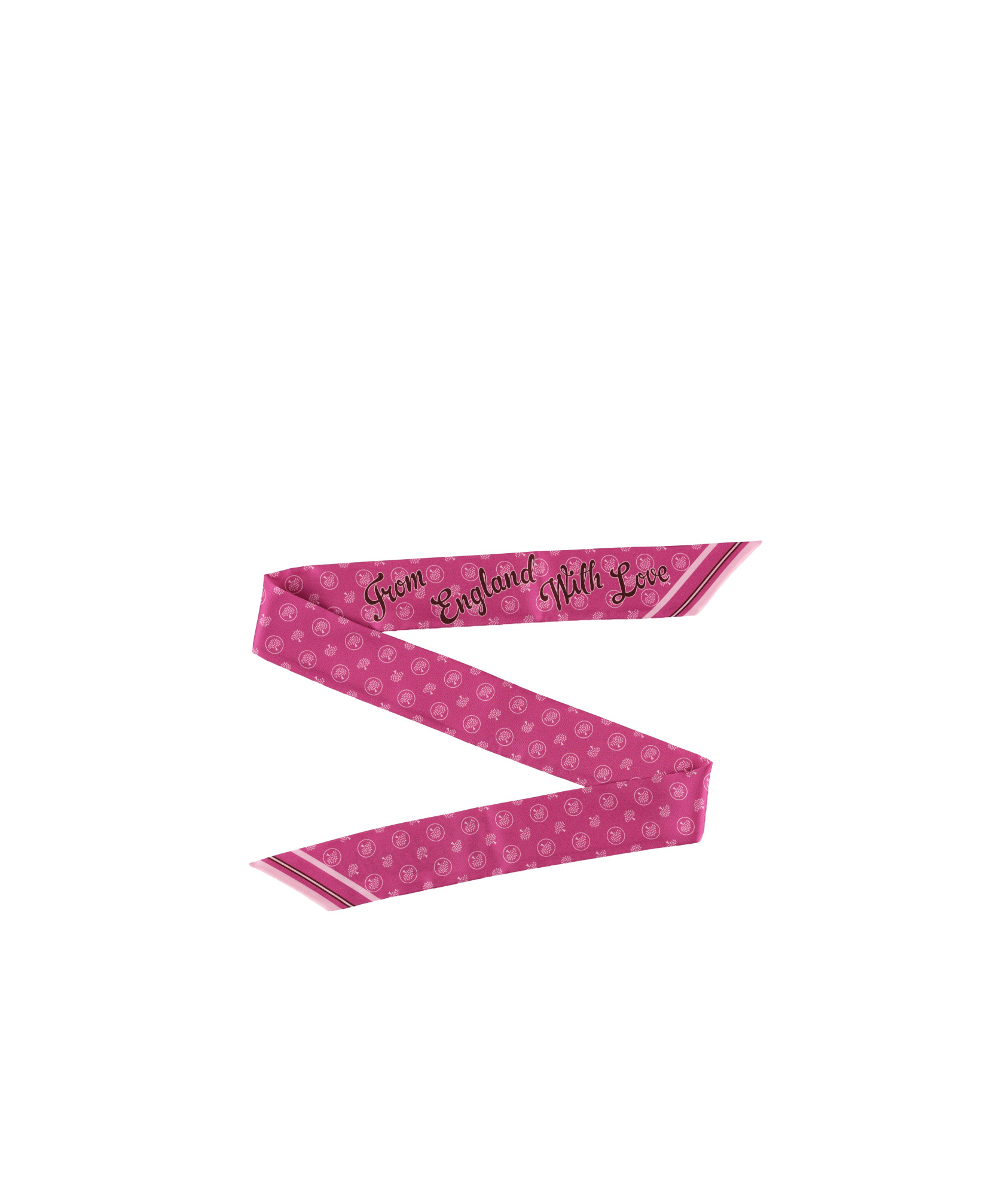 Mulberry Logo-print Scarf In Pink
