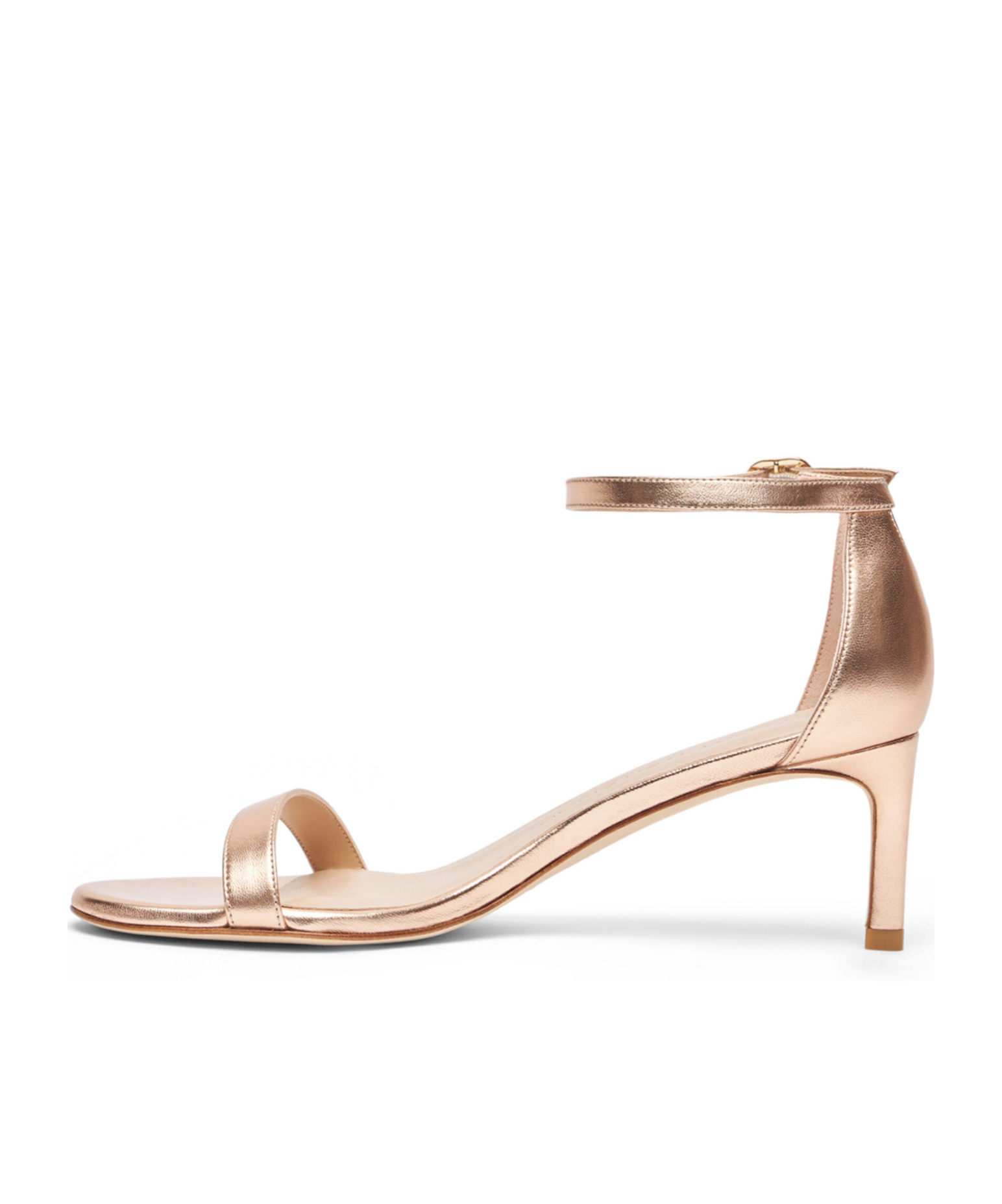 Stuart Weitzman 60mm Nunakedstraight Metallic-effect Sandals In Nude