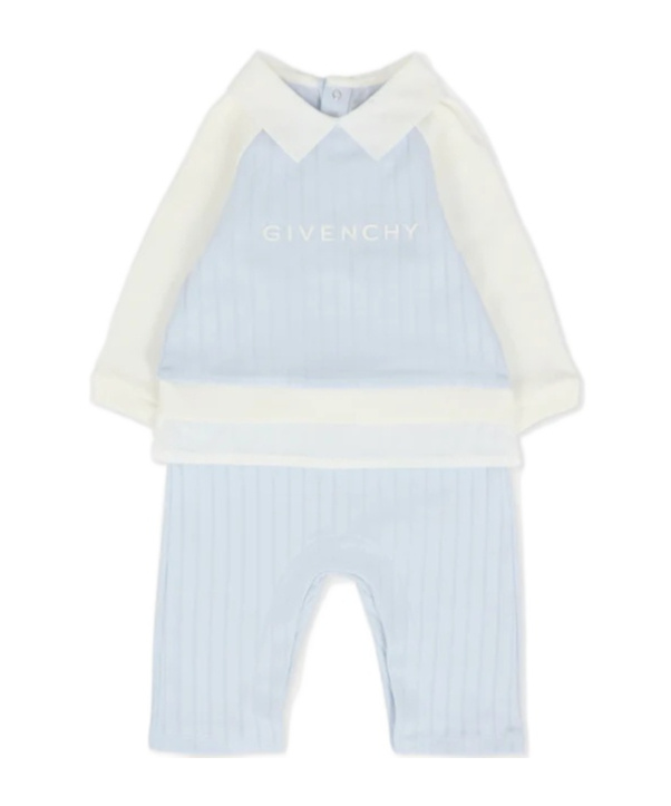 Givenchy Long-sleeved Jumpsuit In Blue