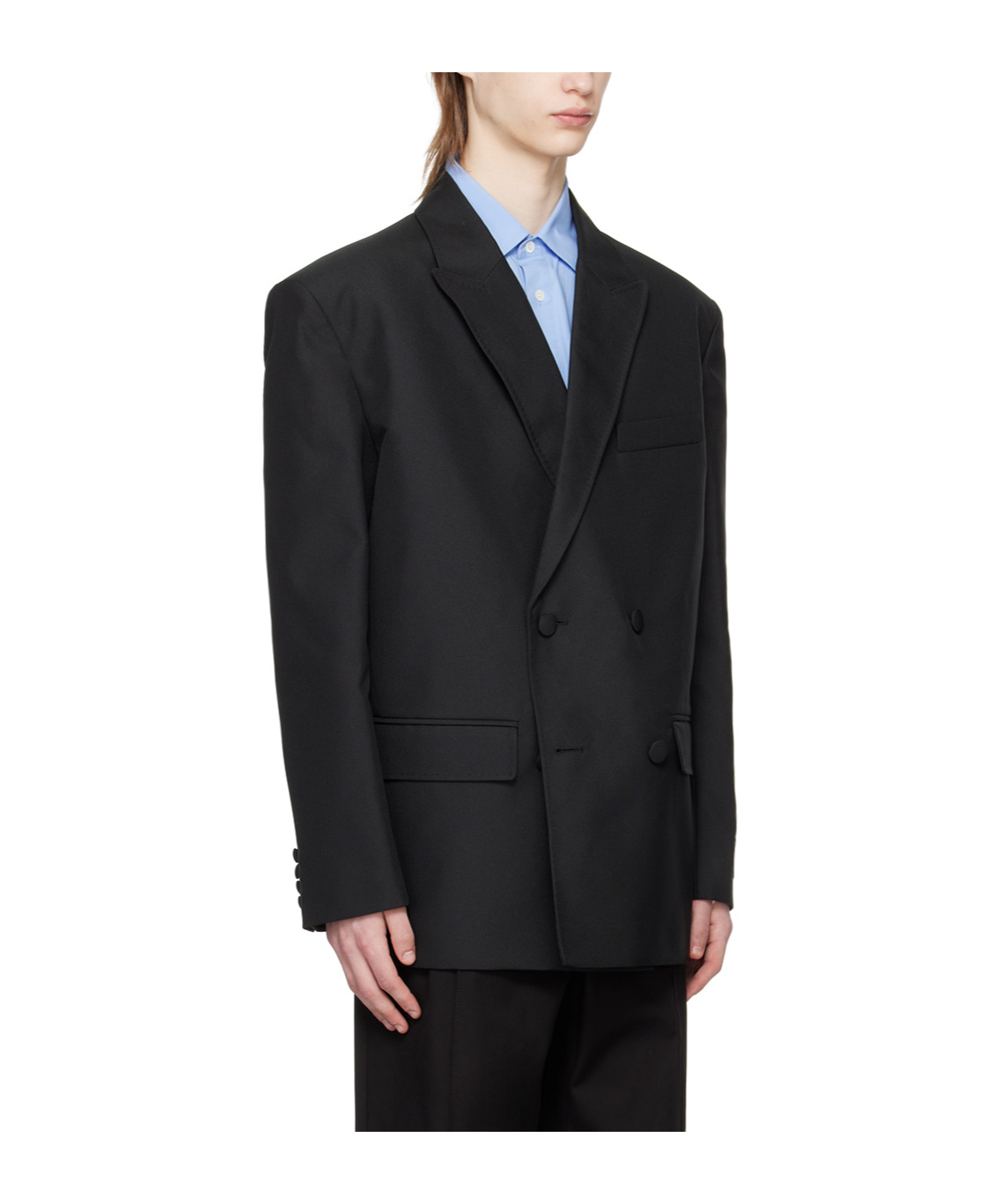 Valentino Sophisticated Wool Blend Jacket In Black