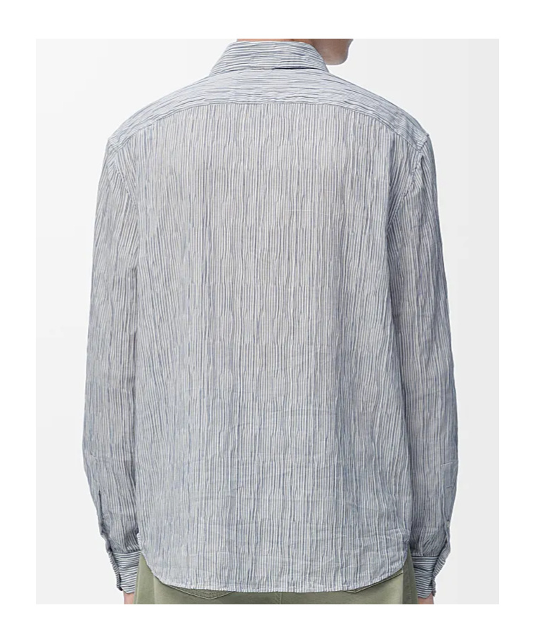 Loewe Lapel Long Sleeve Shirt In Gray