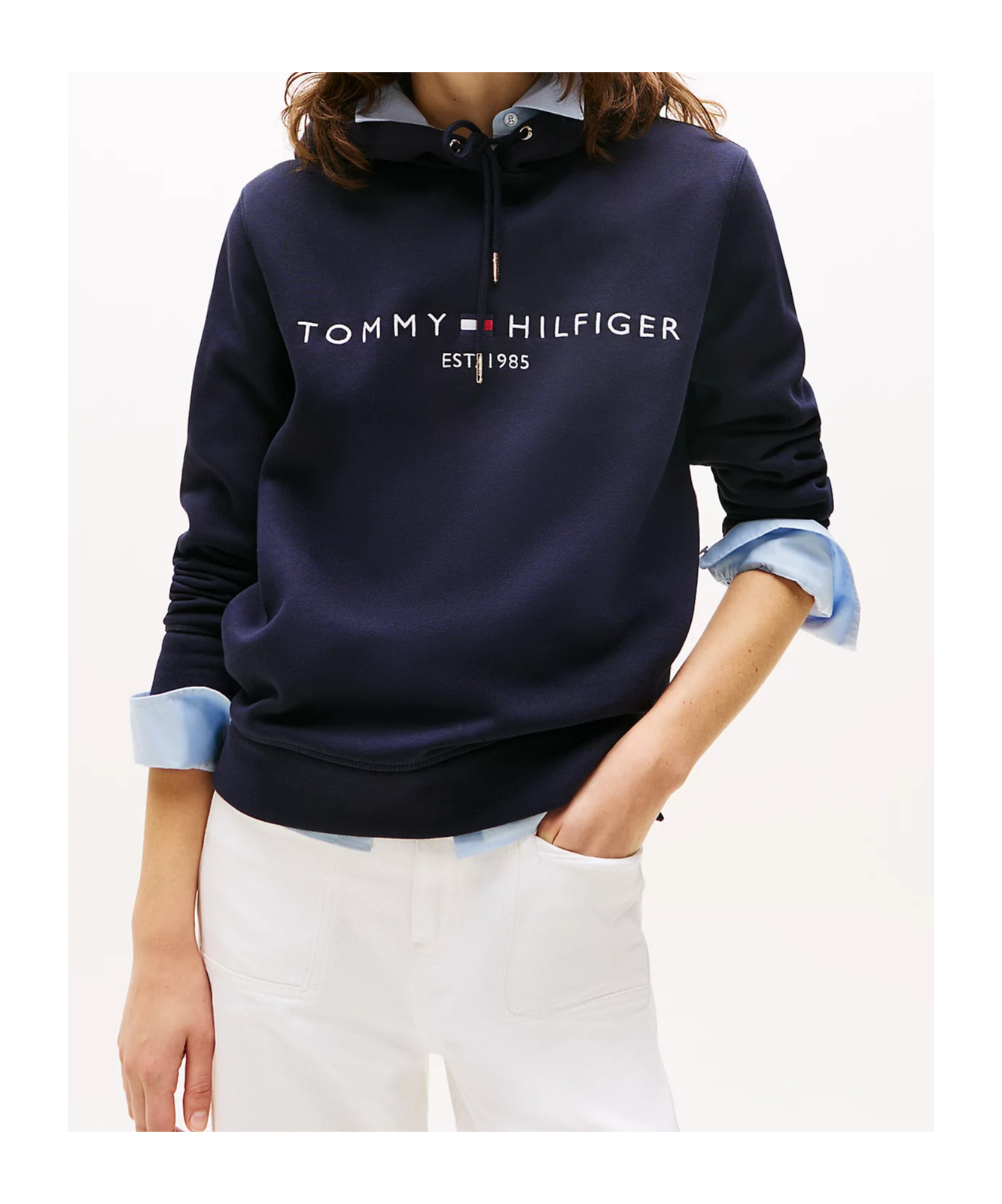 Tommy Hilfiger Embroidered-logo Pullover Hoodie