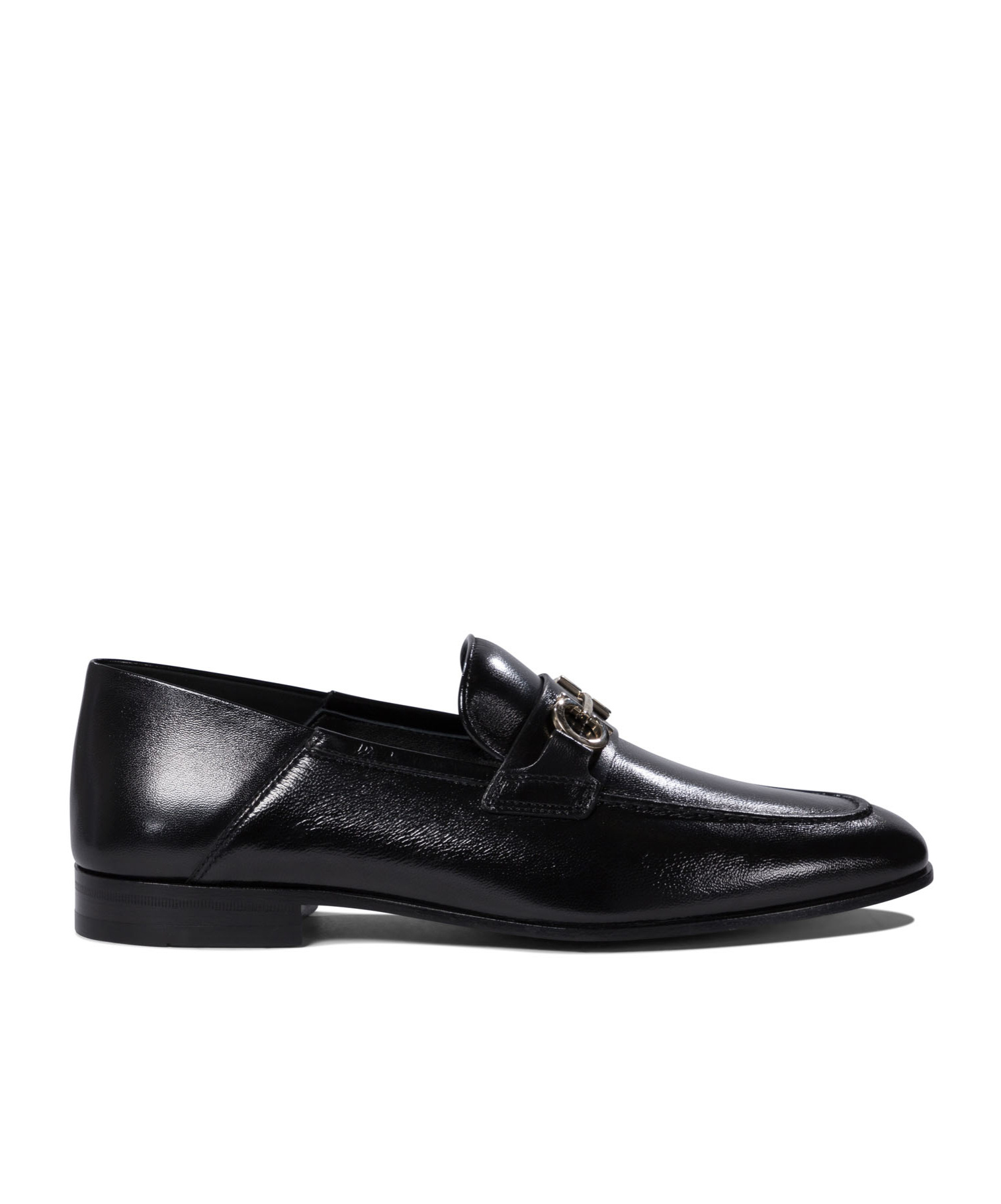 Ferragamo Gancini Loafers In Black