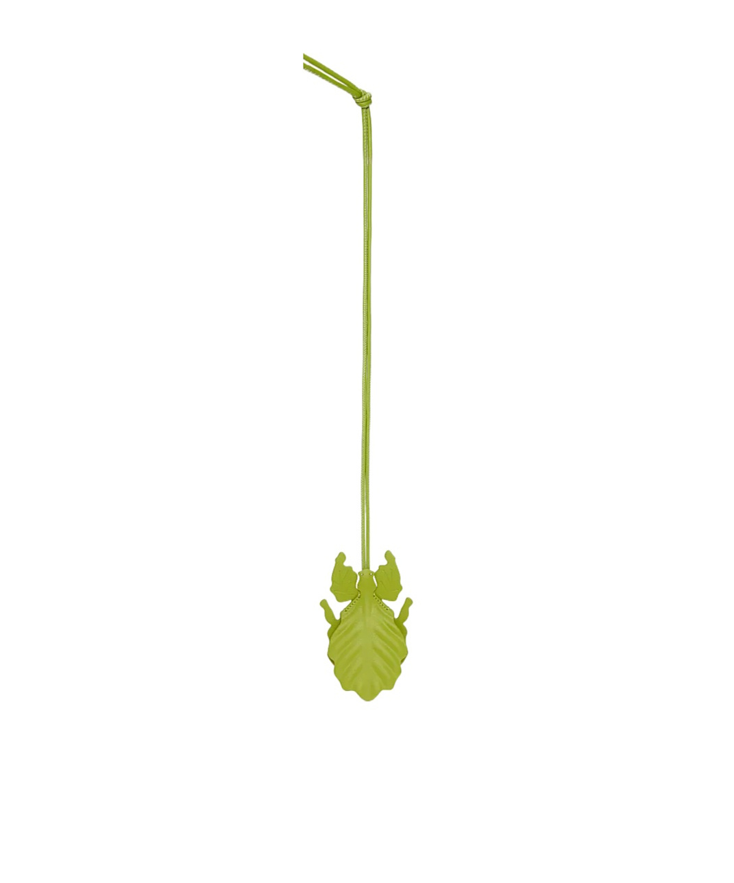 Loewe Leaf Insect Keyfob Charm In Classic Calfskin In Green