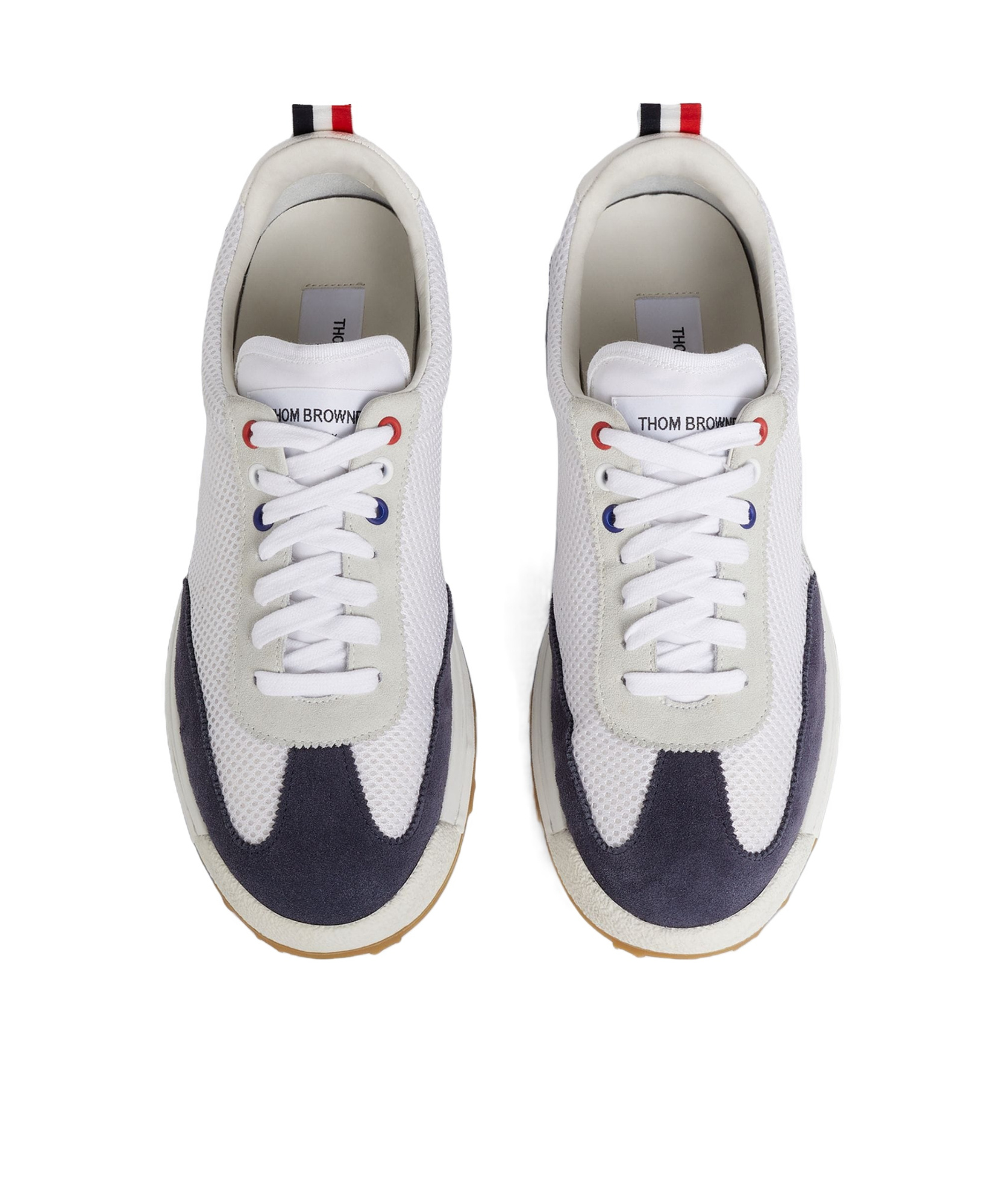 Thom Browne Tech Runner In Fine Kid Suede In White