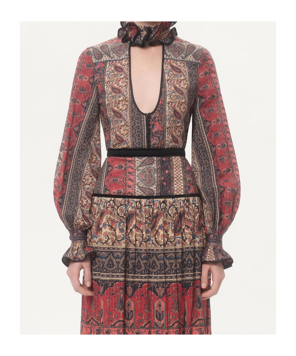 Valentino Paisley Print Shirt In Multicolor