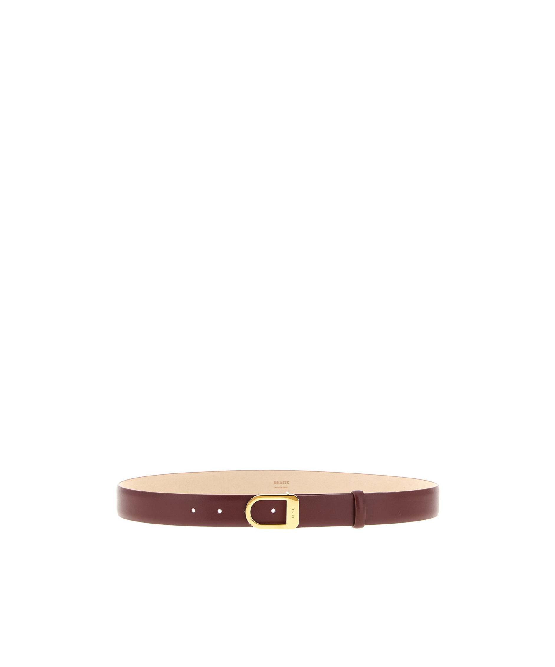 Khaite Smooth Saddle Leather Belt In Brown