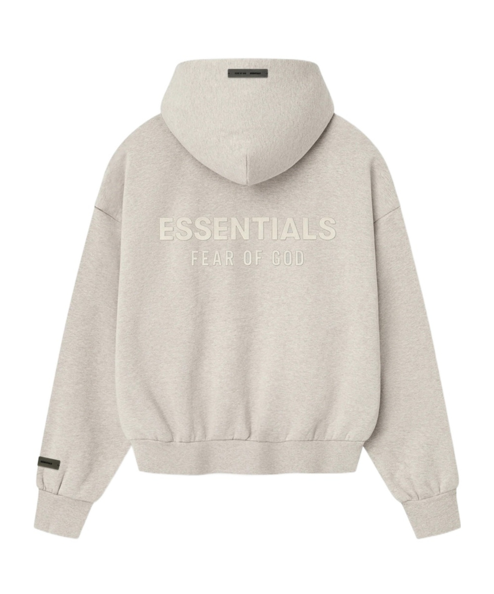 Essentials Classic Fit Fleece Zip-up Hoodie In Neutral