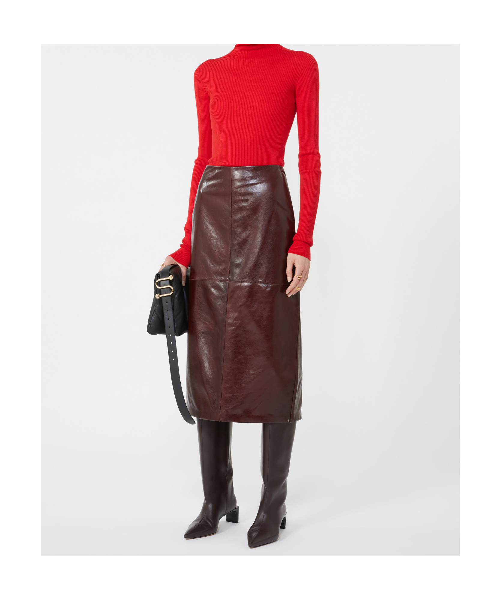 Sportmax Long-sleeved Sweater In Red