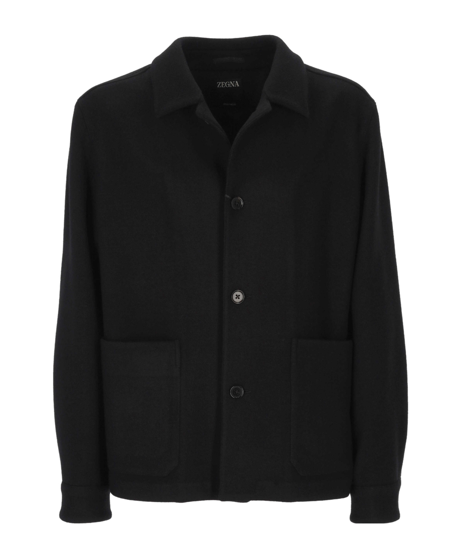 Zegna Long-sleeved Casual Jacket In Black