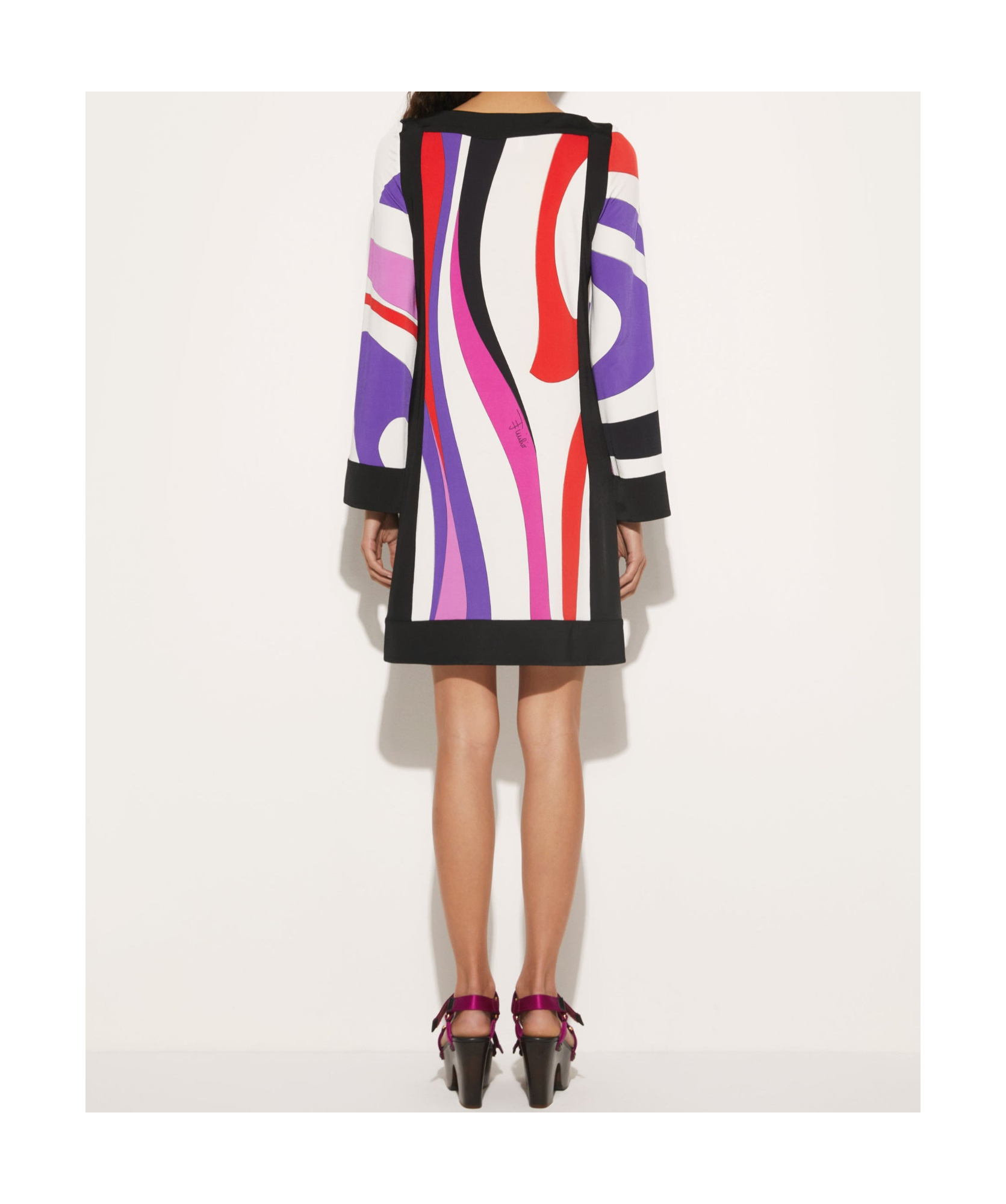 Emilio Pucci Viscose Mini Dress In Black