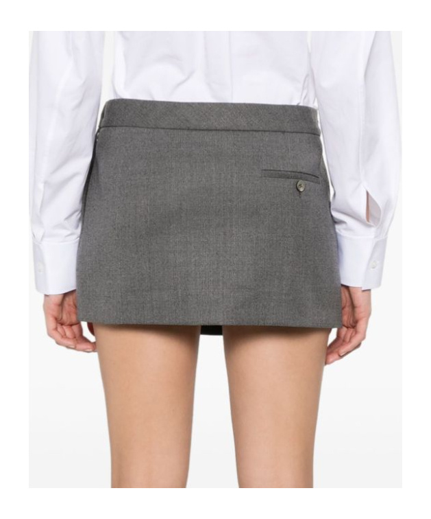 Wardrobe.nyc Dart-detail Mini Skirt In Gray