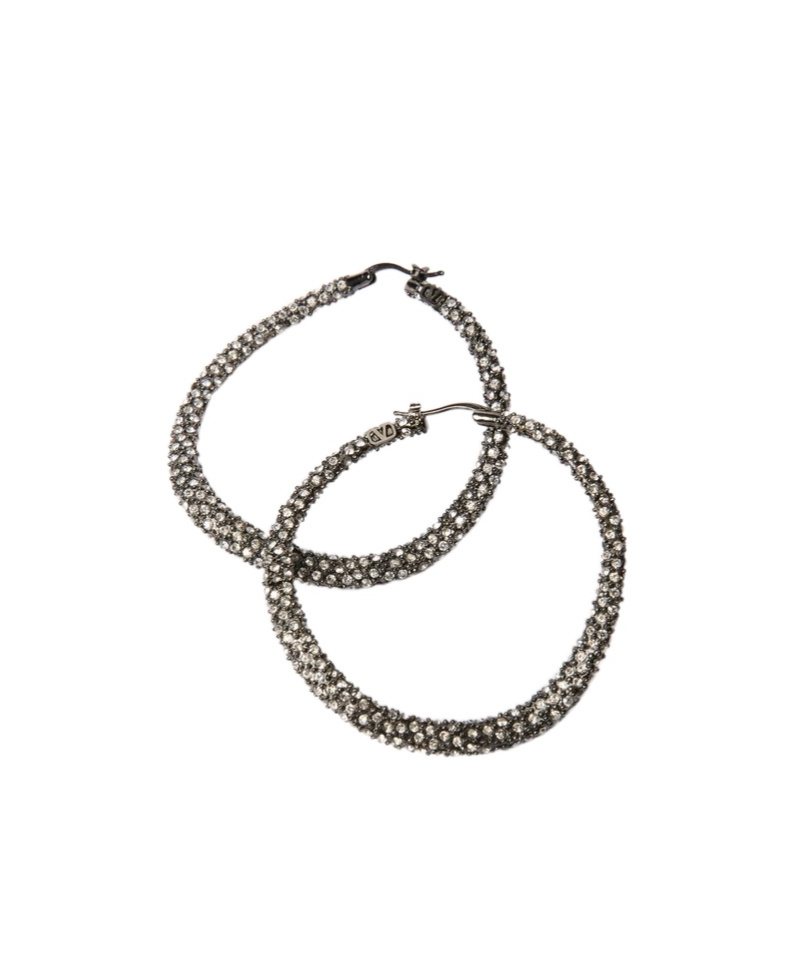 Valentino Shadowshine Metal Earrings In Black