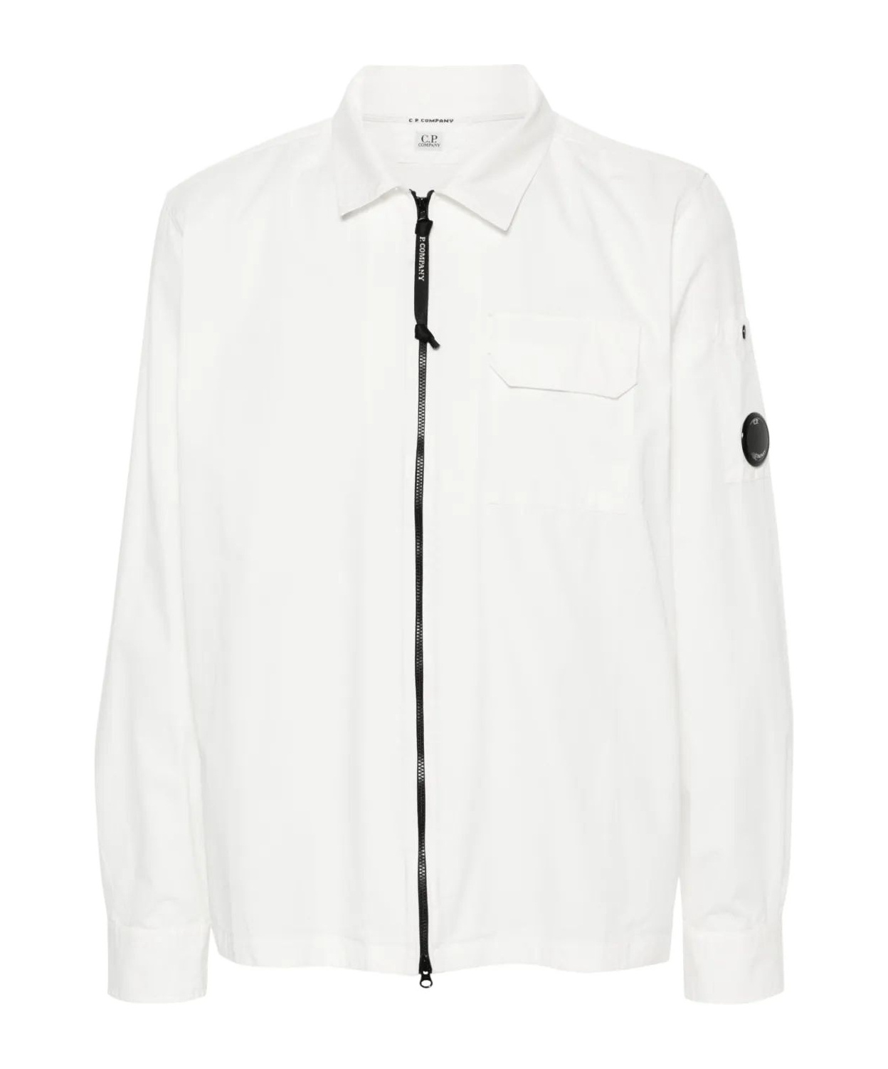 C.p. Company C.p.company Organic Gabardine Full Zip Overshirt In White