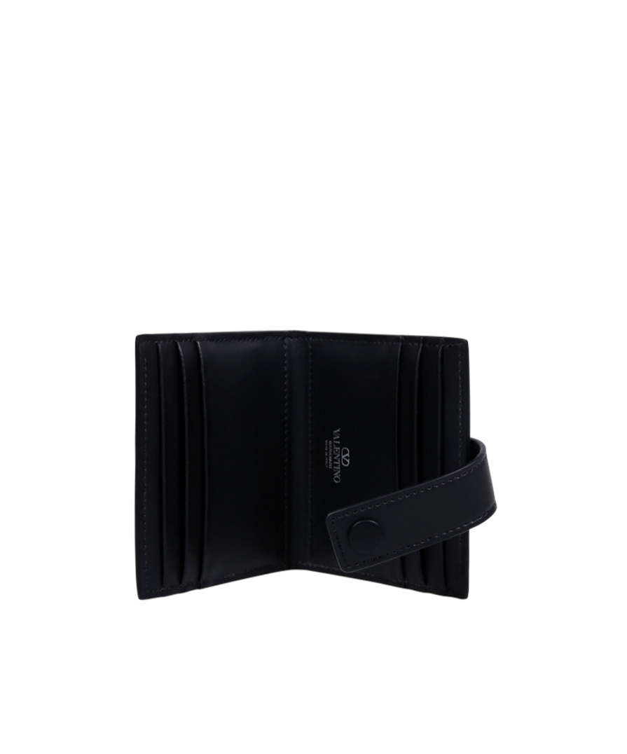 Valentino Logo-print Card Holder In Black
