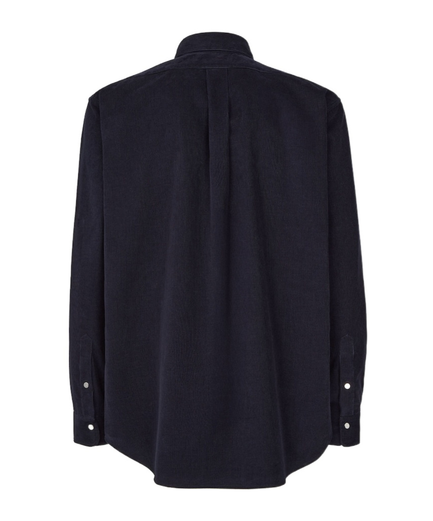 Fendi Corduroy Long-sleeved Shirt In Black