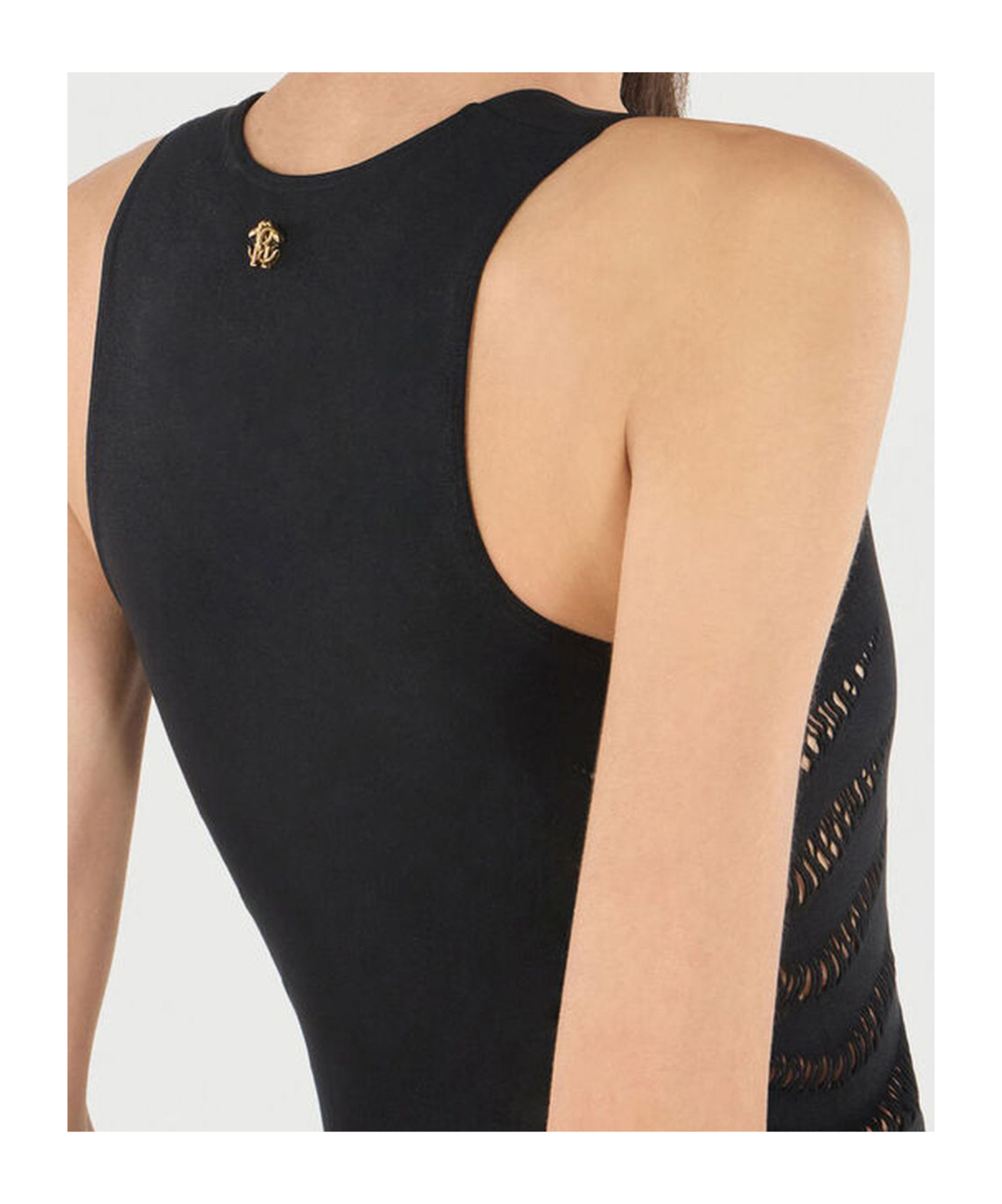 Roberto Cavalli Dress With Perforated Zebra Pattern