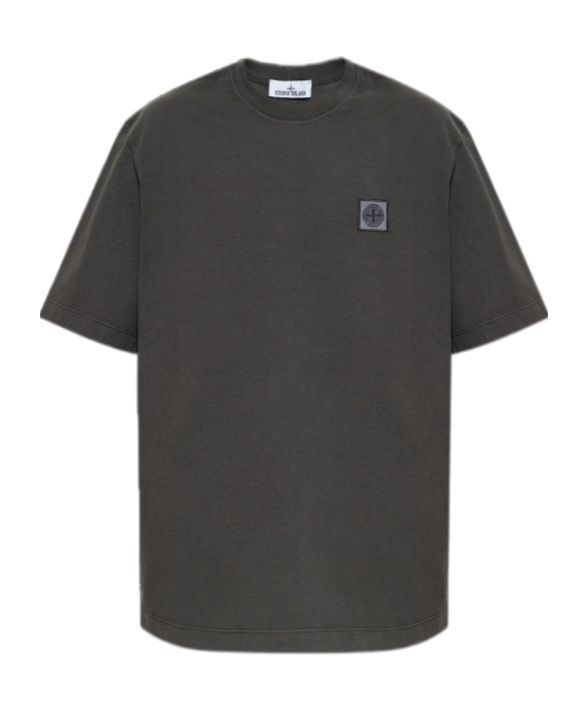 Stone Island Logo-patch T-shirt In Animal Print