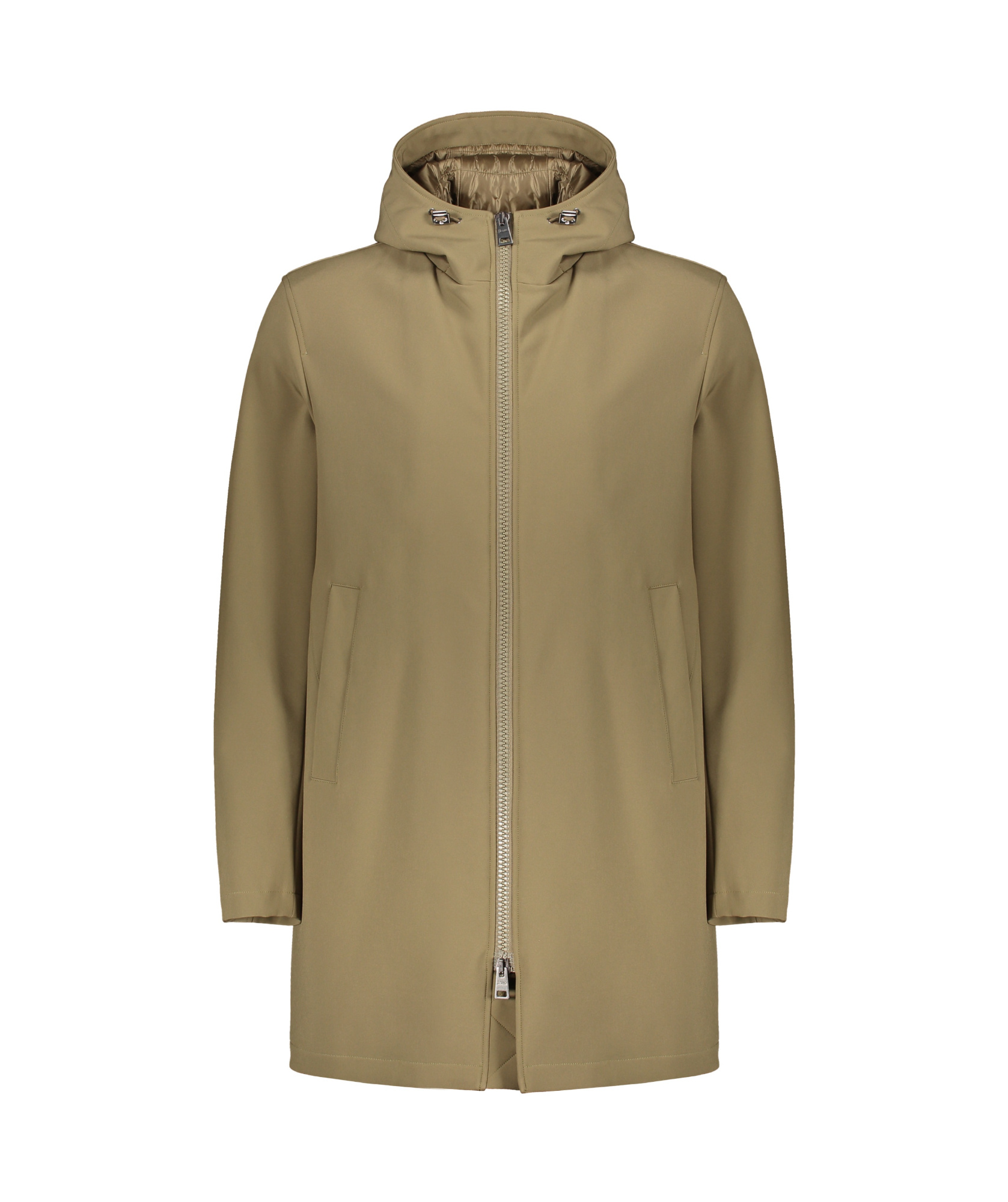 Herno Drawstring-hood Padded Coat In Brown
