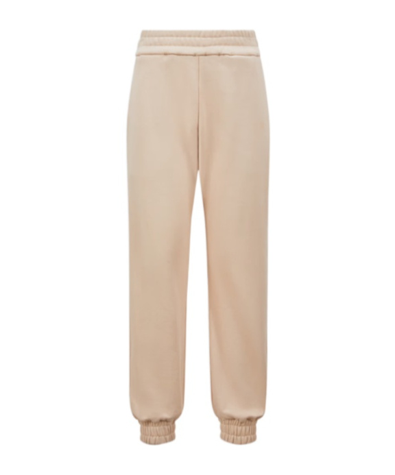 Moncler Cotton Sweatpants In Nude