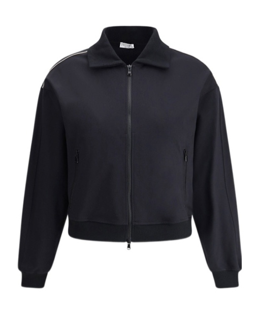 Brunello Cucinelli Women Sweatshirt With Embellishments In Black