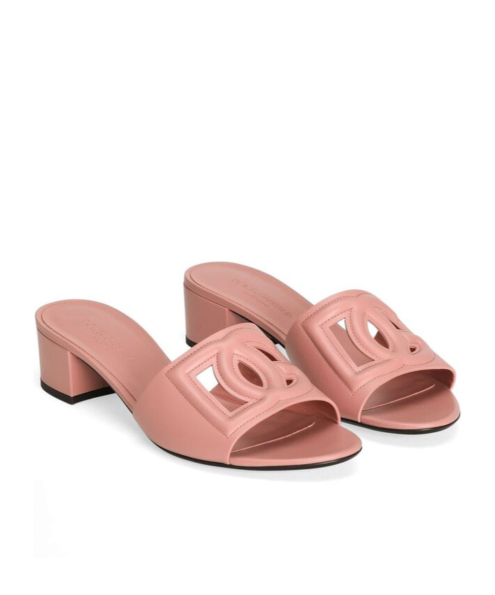 Dolce & Gabbana Thick Heel Sandals In Pink
